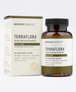 Enviromedica Terraflora Daily Care formulated with a combination of spore form probiotics, and advanced, food-based, ancient prebiotics designed for robust support of gastrointestinal (microbiome) and immune health.