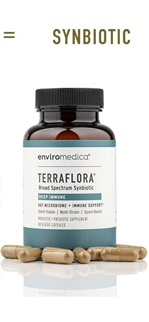 Enviromedica Terraflora Deep Immune formulated with a combination of spore form probiotics, and advanced, food-based, ancient prebiotics designed for robust support of gastrointestinal (microbiome) and immune health.