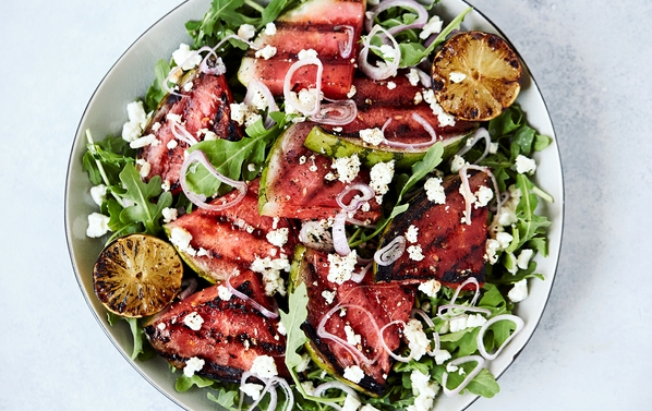 Herbed watermelon salad bioenergetic recipe.