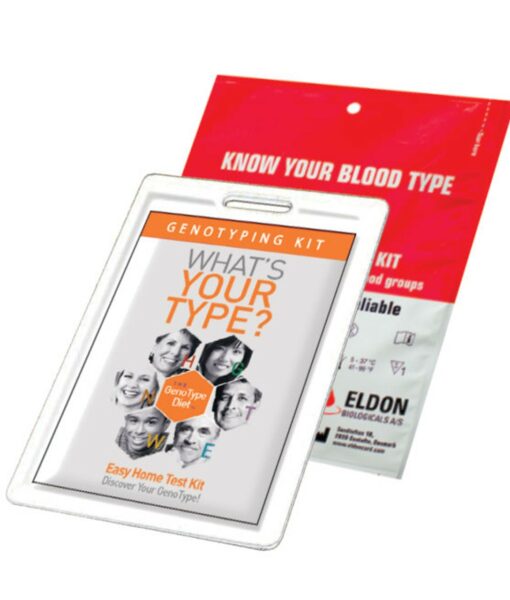 Home Genotyping and Blood Type Kit - safe and easy to use, discover your blood type at home in under 10 minutes, and quickly and easily determine your GenoType.
