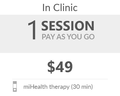 Juneva Health miHealth Session - a biofeedback therapy that brings relief from many acute and chronic issues by clearing blockages, releasing trigger points, and reducing stress in muscles, nerves, organs and other areas of the body, and thereby restoring proper energy flow through the body and igniting the body's own healing abilities.