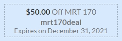 Voucher for a holiday special discount on the MRT food sensitivity lab test.