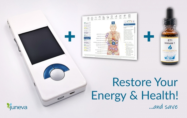 Restore your energy & health with the NES miHealth device, body field scan and NES Infoceuticals as bundled package now on sale.