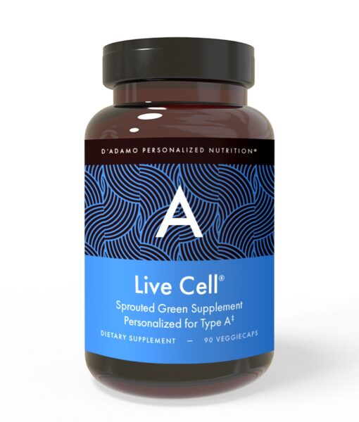 Live Cell - Sprouted Greens (Blood Type A) - individualized sprout formula containing specific vitamins, minerals, enzymes and phytonutrients from beneficial Blood Type A foods.