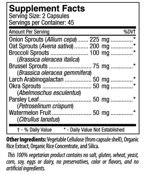 Live Cell - Sprouted Greens (Blood Type B & AB) - individualized sprout formula containing specific vitamins, minerals, enzymes and phytonutrients from beneficial foods for Blood Types B and AB.