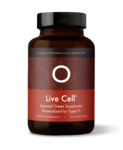 Live Cell - Sprouted Greens (Blood Type O) - individualized sprout formula containing specific vitamins, minerals, enzymes and phytonutrients from beneficial Blood Type O foods.