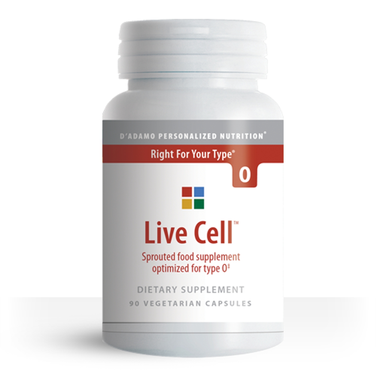 Live Cell - Sprouted Greens (Blood Type O) - individualized sprout formula containing specific vitamins, minerals, enzymes and phytonutrients from beneficial Blood Type O foods.