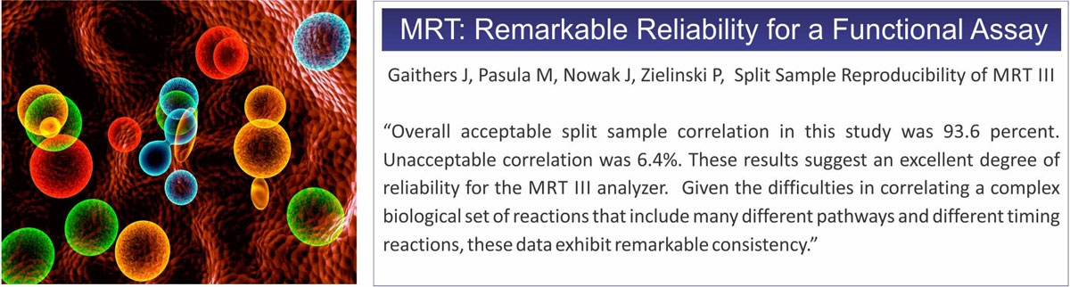 Mediator Release Test (MRT) delivers remarkable reliability to identify your food sensitivities.