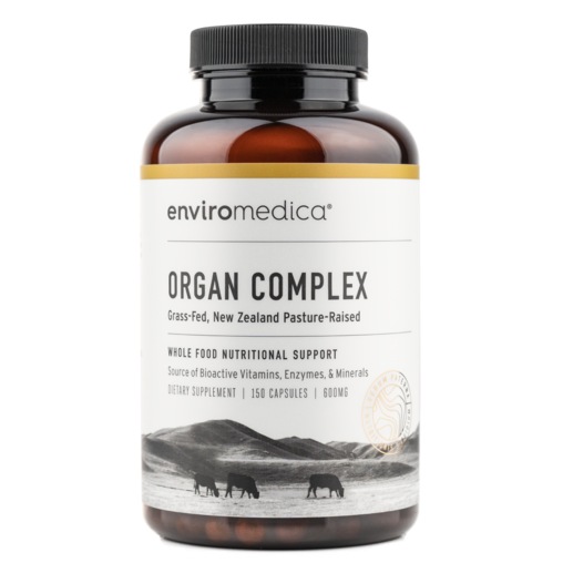 Enviromedica Pastured Organ Complex is a nutritional powerhouse playing a fundamental role in supporting all body systems, including healthy skin, eyes, metabolism, immune function, liver and mental health.