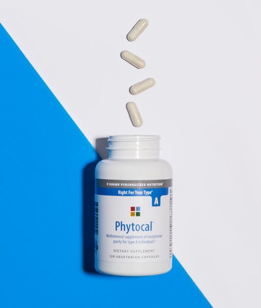 Phytocal - Multimineral (Blood Type A) - personalized multimineral supplement with highly bioavailable seaweed calcium to support healthy bones and improve calcium digestion and assimilation in Blood Type As.