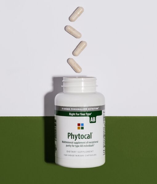 Phytocal - Multimineral (Blood Type AB) - personalized multimineral supplement with highly bioavailable seaweed calcium to support healthy bones and improve calcium digestion and assimilation in Blood Type ABs.