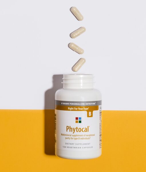 Phytocal - Multimineral (Blood Type B) - personalized multimineral supplement with highly bioavailable seaweed calcium to support healthy bones and improve calcium digestion and assimilation in Blood Type Bs.