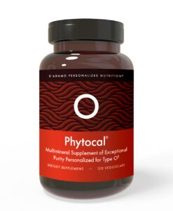 Phytocal - Multimineral (Blood Type O) - personalized multimineral supplement with highly bioavailable seaweed calcium to support healthy bones and improve calcium digestion and assimilation in Blood Type Os.