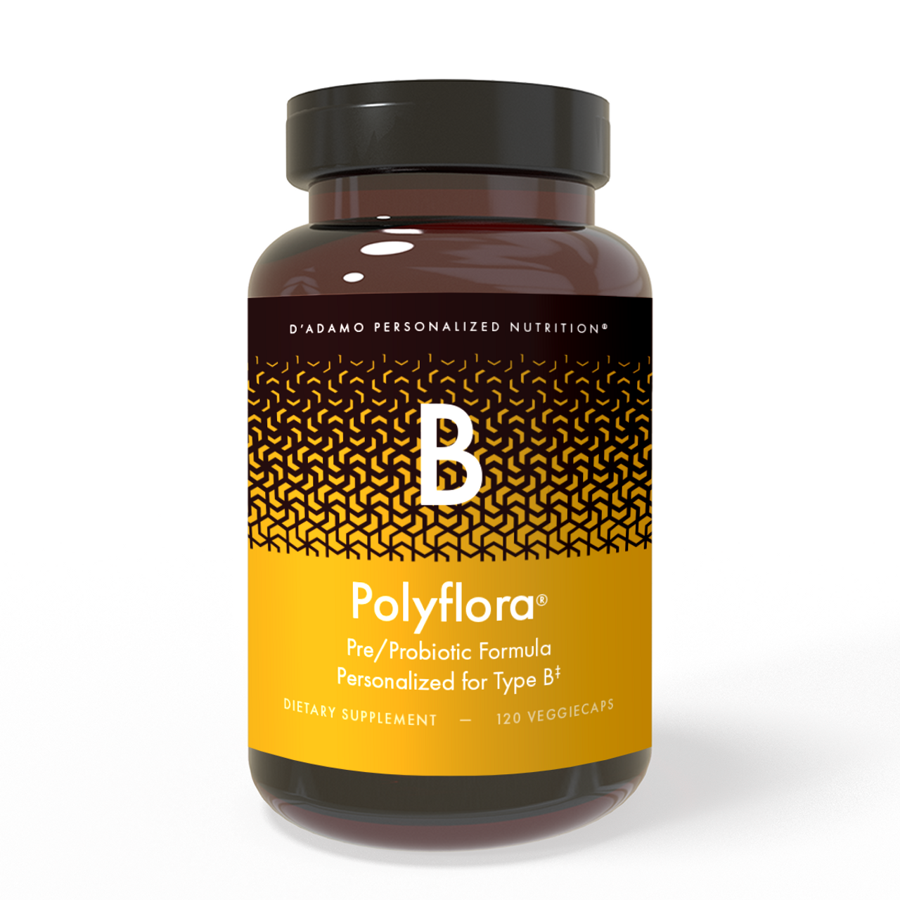 Polyflora - Pre-Probiotic (Blood Type B) - personalized probiotic with flora specifically beneficial for Blood Type B. Also includes prebiotic synergists to strengthen digestive health.