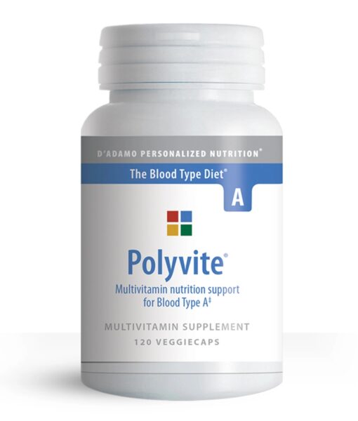 Polyvite - Personalized Multivitamin (Blood Type A) - personalized multivitamin with herbal and nutritional antioxidants to address the specific needs of Blood Type As.