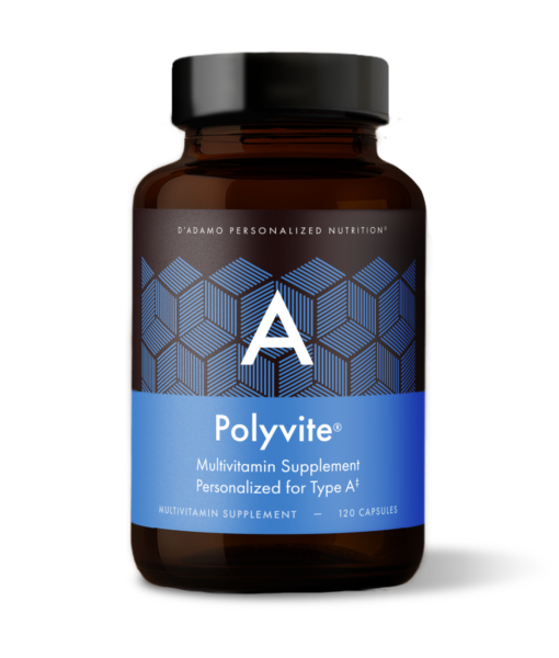 Polyvite - Personalized Multivitamin (Blood Type A) - personalized multivitamin with herbal and nutritional antioxidants to address the specific needs of Blood Type As.