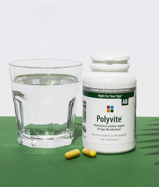 Polyvite - Personalized Multivitamin (Blood Type AB) - personalized multivitamin with herbal and nutritional immunomodulators to address the specific needs of Blood Type ABs.
