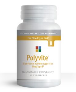 Polyvite - Personalized Multivitamin (Blood Type B) - personalized multivitamin with herbal and nutritional neurovascular support to address the specific needs of Blood Type Bs.