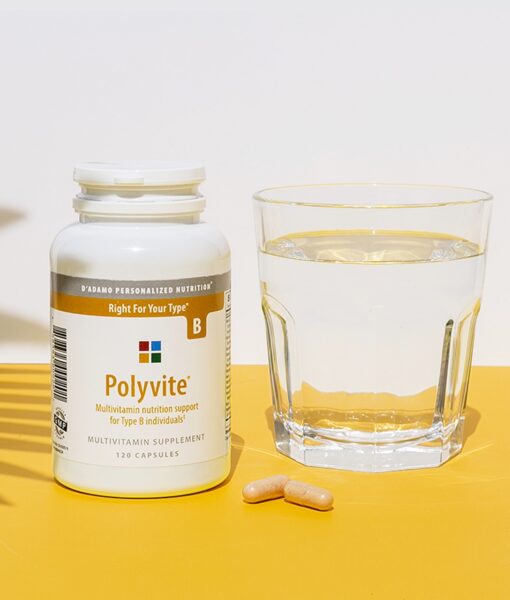 Polyvite - Personalized Multivitamin (Blood Type B) - personalized multivitamin with herbal and nutritional neurovascular support to address the specific needs of Blood Type Bs.