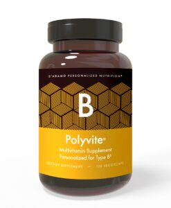 Polyvite - Personalized Multivitamin (Blood Type B) - personalized multivitamin with herbal and nutritional neurovascular support to address the specific needs of Blood Type Bs.