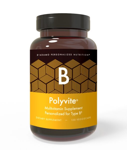 Polyvite - Personalized Multivitamin (Blood Type B) - personalized multivitamin with herbal and nutritional neurovascular support to address the specific needs of Blood Type Bs.