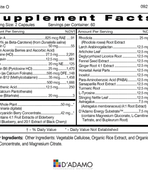 Polyvite - Personalized Multivitamin (Blood Type O) - personalized multivitamin with herbal and nutritional metabolic activators to address the specific needs of Blood Type Os.