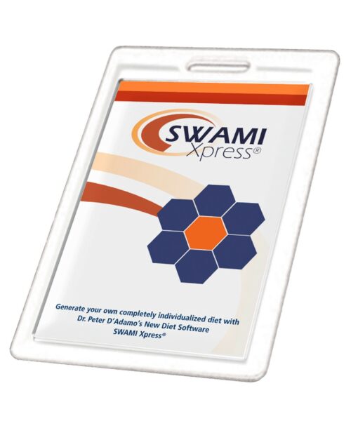 SWAMI Xpress (clamshell) - a comprehensive diet analysis and reporting software that enables you to build a dynamic, one-of-a-kind diet plan that is customized according to your specific body chemistry.