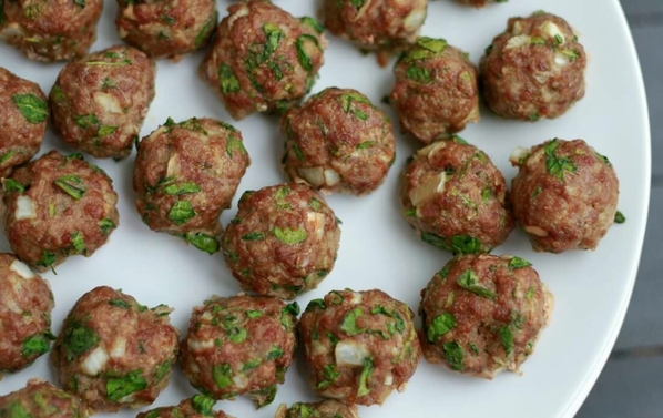 Savory grass-fed bison meatballs bioenergetic recipe.