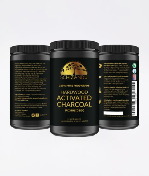 Schizandu Hardwood Activated Charcoal Powder for detox support, cleansing and gut health.