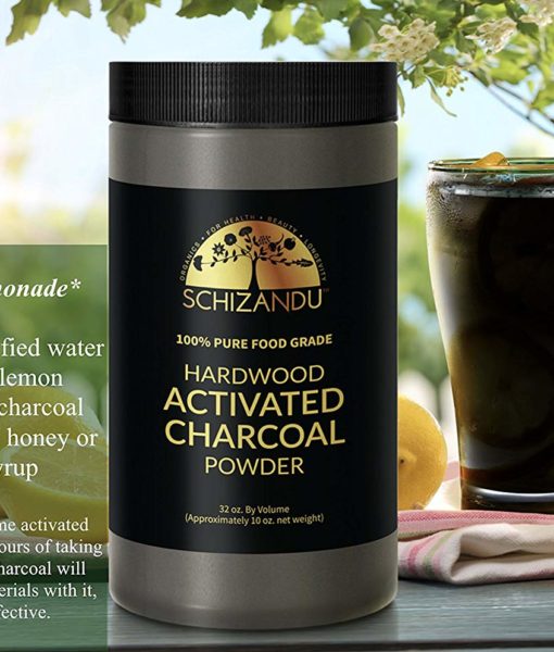 Black lemonade mix recipe using the Schizandu Hardwood Activated Charcoal Powder.