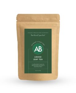 Sip Right 4 Your Type Tea (Blood Type AB) - premium loose tea crafted to harmonize with the biological needs of Blood Type ABs. Synergistically combines the health benefits of green tea with those of chamomile and hawthorn berries.