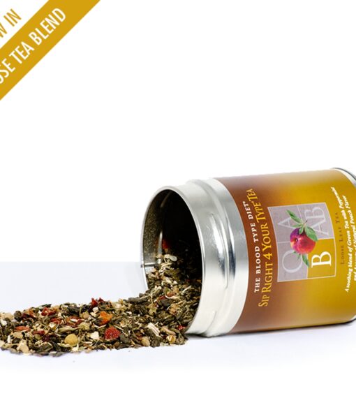 Sip Right 4 Your Type Tea (Blood Type B) - premium loose tea crafted to harmonize with the biological needs of Blood Type Bs. Synergistically combines the health benefits of green tea with those of peppermint and eleuthero.
