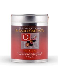 Sip Right 4 Your Type Tea (Blood Type O) - premium loose tea crafted to harmonize with the biological needs of Blood Type Os. Synergistically combines the health benefits of green tea with those of licorice and ginger.
