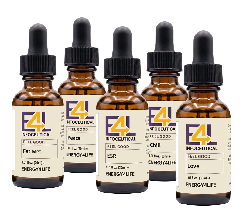 Infoceutical Set Holiday Survival - bioenergetic remedies for naturally restoring healthy mind body patterns, by removing energy blockages and correcting information distortions in the body field.