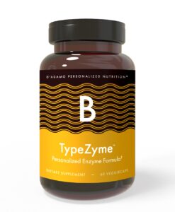 TypeZyme - Digestive Enzyme (Blood Type B) - digestive enzymes made for your blood type. Specifically formulated to improve nutrient breakdown and absorption for Blood Type Bs.