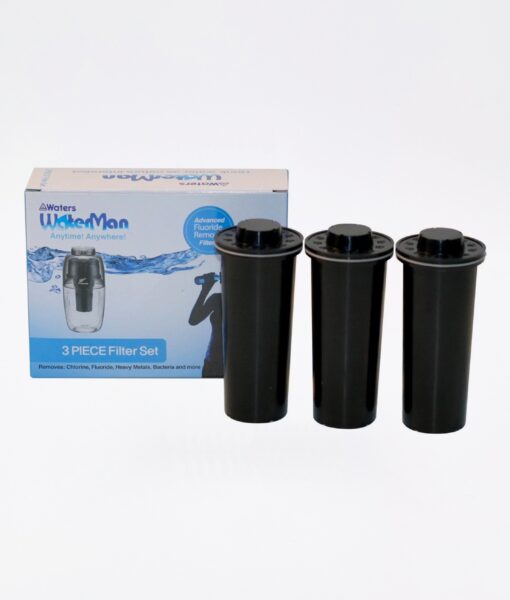 Waterman H2Go Portable Water Filter re-mineralizes and ionizes ordinary tap water while filtering out up to 99.99% fluoride and most other harmful toxic contaminants like chlorine, chemicals, heavy metals & bacteria.