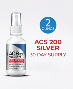 ACS 200 Silver Extra Strength 2oz - #1 advanced cellular silver promoting healthy immune system and natural inflammatory support.