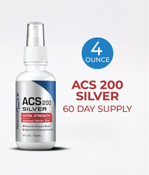 ACS 200 Silver Extra Strength 4oz - #1 advanced cellular silver promoting healthy immune system and natural inflammatory support.