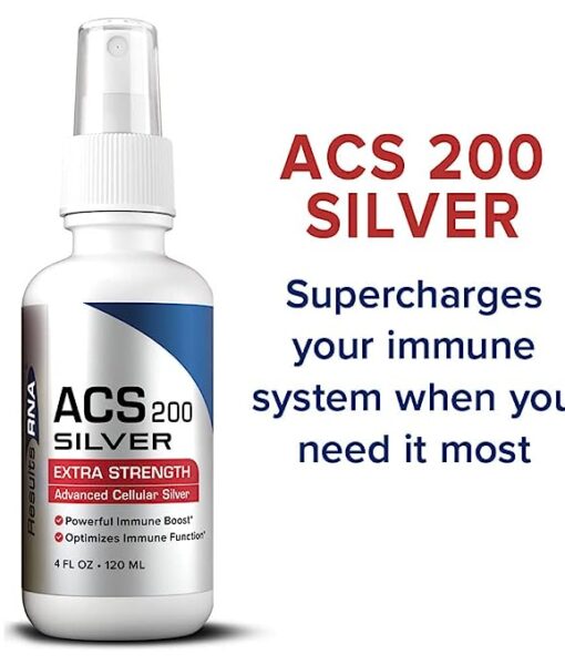 ACS 200 Silver Extra Strength - #1 advanced cellular silver promoting healthy immune system and natural inflammatory support.
