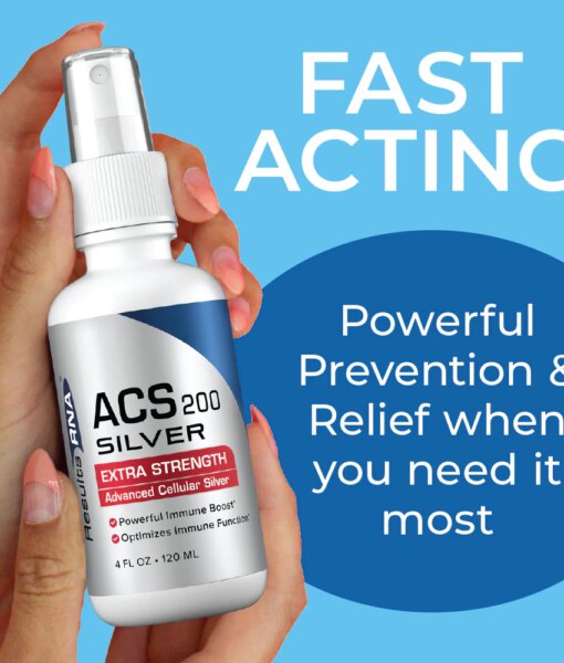 ACS 200 Silver Extra Strength - #1 advanced cellular silver promoting healthy immune system and natural inflammatory support.