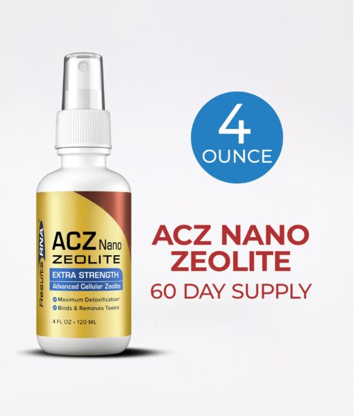 ACZ Nano Zeolite Extra Strength 4oz - #1 daily support for the body’s natural detoxification process by selectively and irreversibly binding and removing toxic heavy metals, chemical toxins and free radicals, and thereby promoting natural detoxification and immune system support.